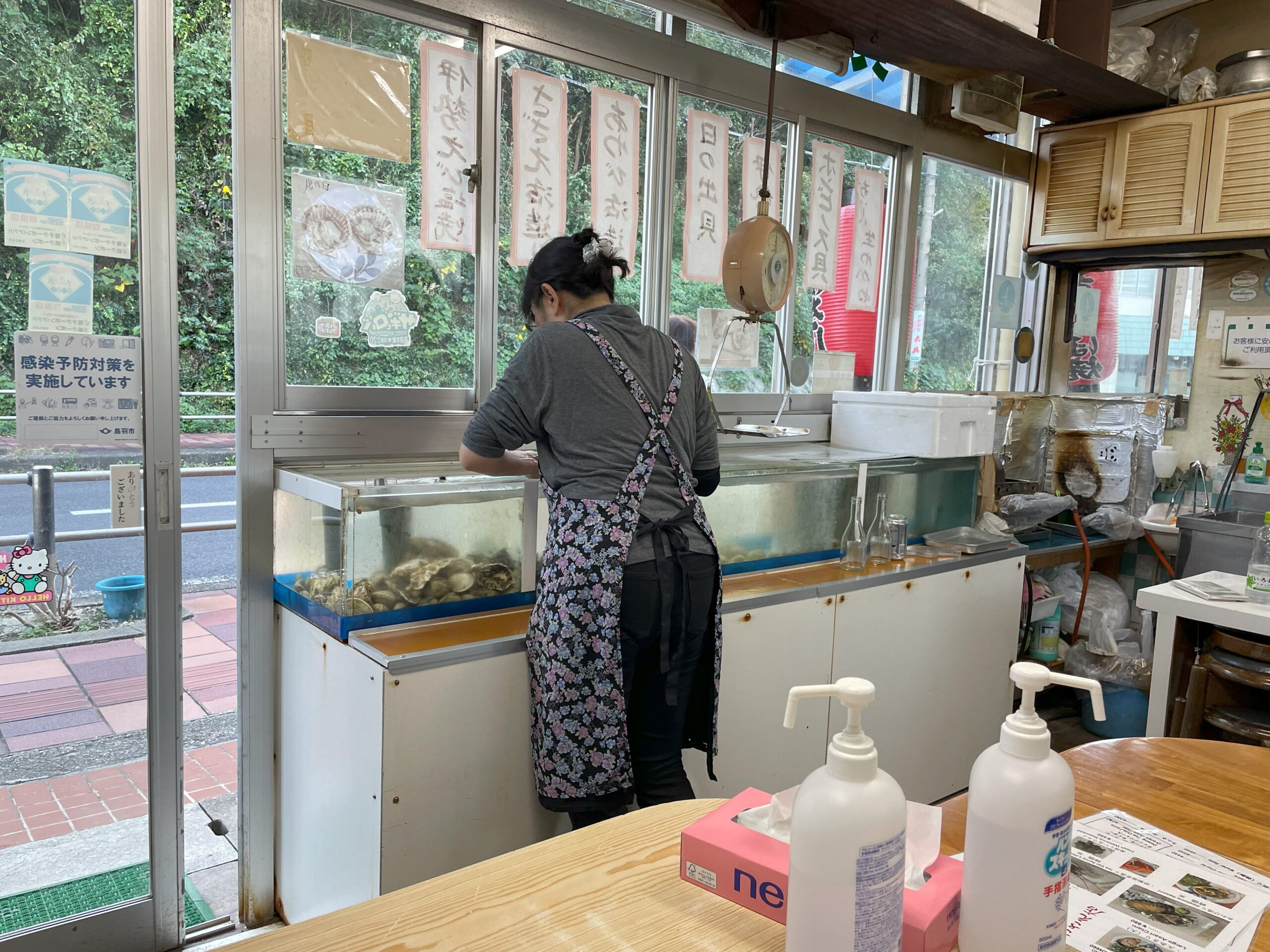 鳥羽駅での最終の食事