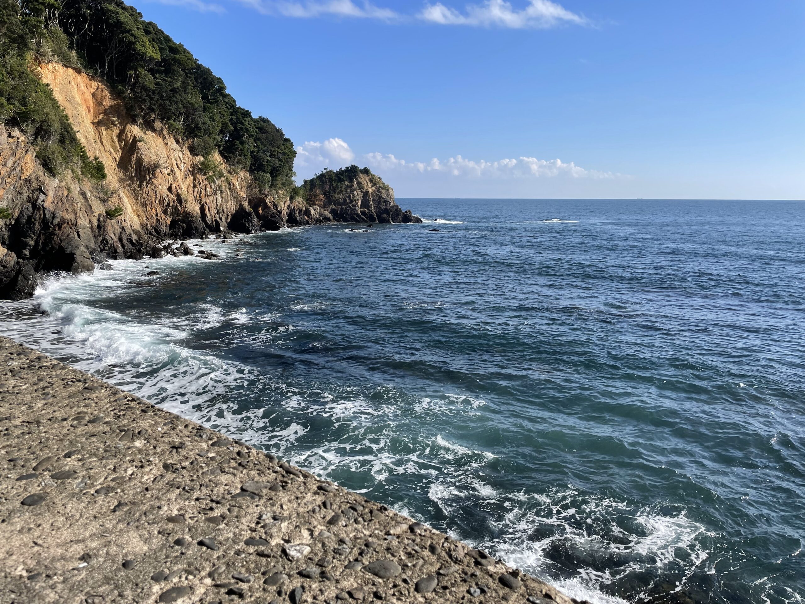 海女小屋 相差かまど 前の浜周辺の景色